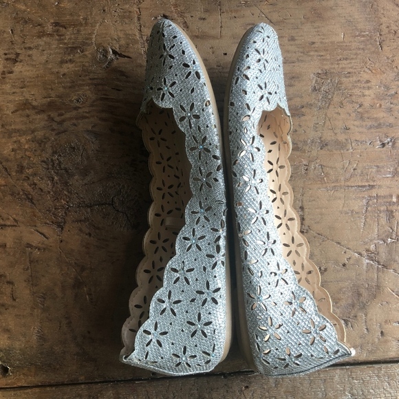 Rouge Helium Silver Gemstone Flats 8.5 - Picture 5 of 7